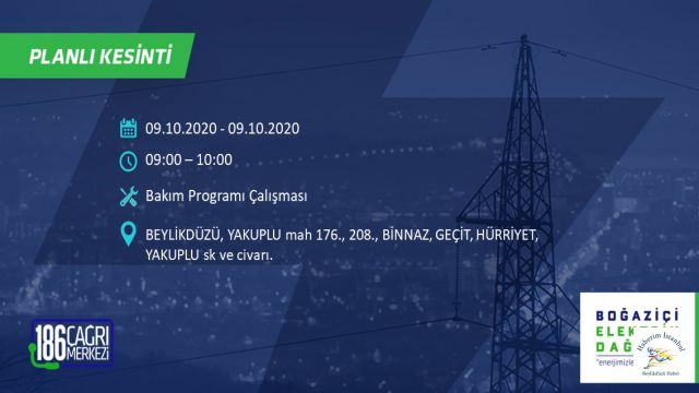 Beylikdüzü'nde Planlı Elektrik Kesintisi