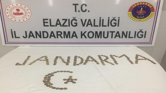 Elazığda 186 adet sikke ele geçirildi