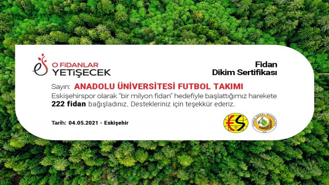 Eskişehirspora Anadolu Üniversitesinin desteği devam ediyor