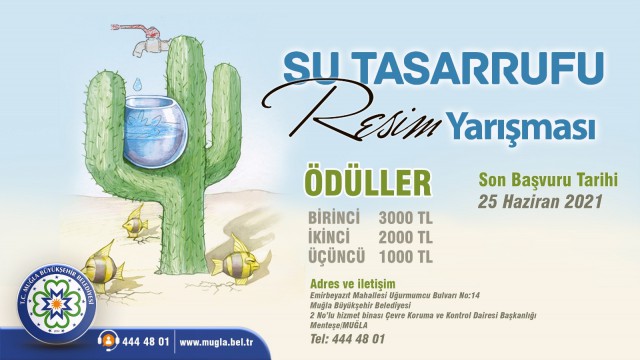 Muğla Büyükşehirden su tasarrufu resim yarışması