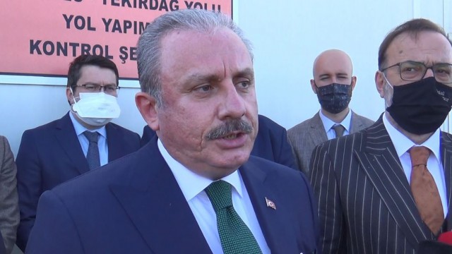 TBMM Başkanı Şentop, Tekirdağda Hayrabolu yolu şantiyesini inceledi